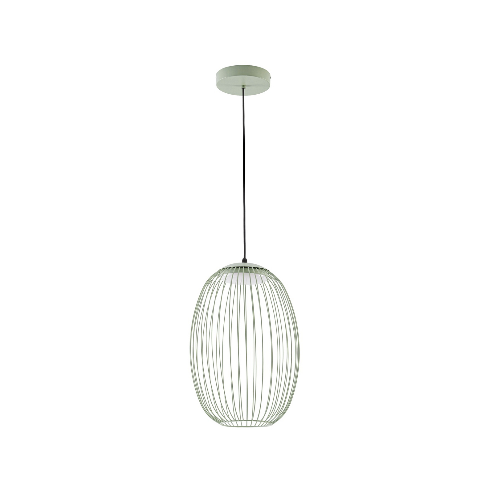 Lucande Richi LED-riippuvalaisin ulos, vihreä, 40 cm, himmennettävä