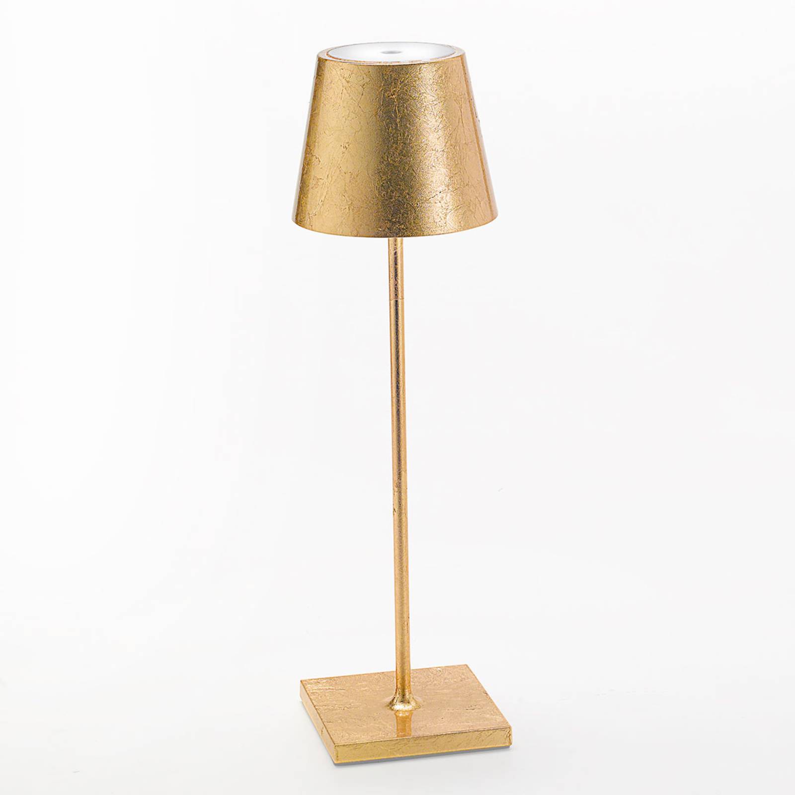 Poldina LED table lamp, decoration, portable, gold