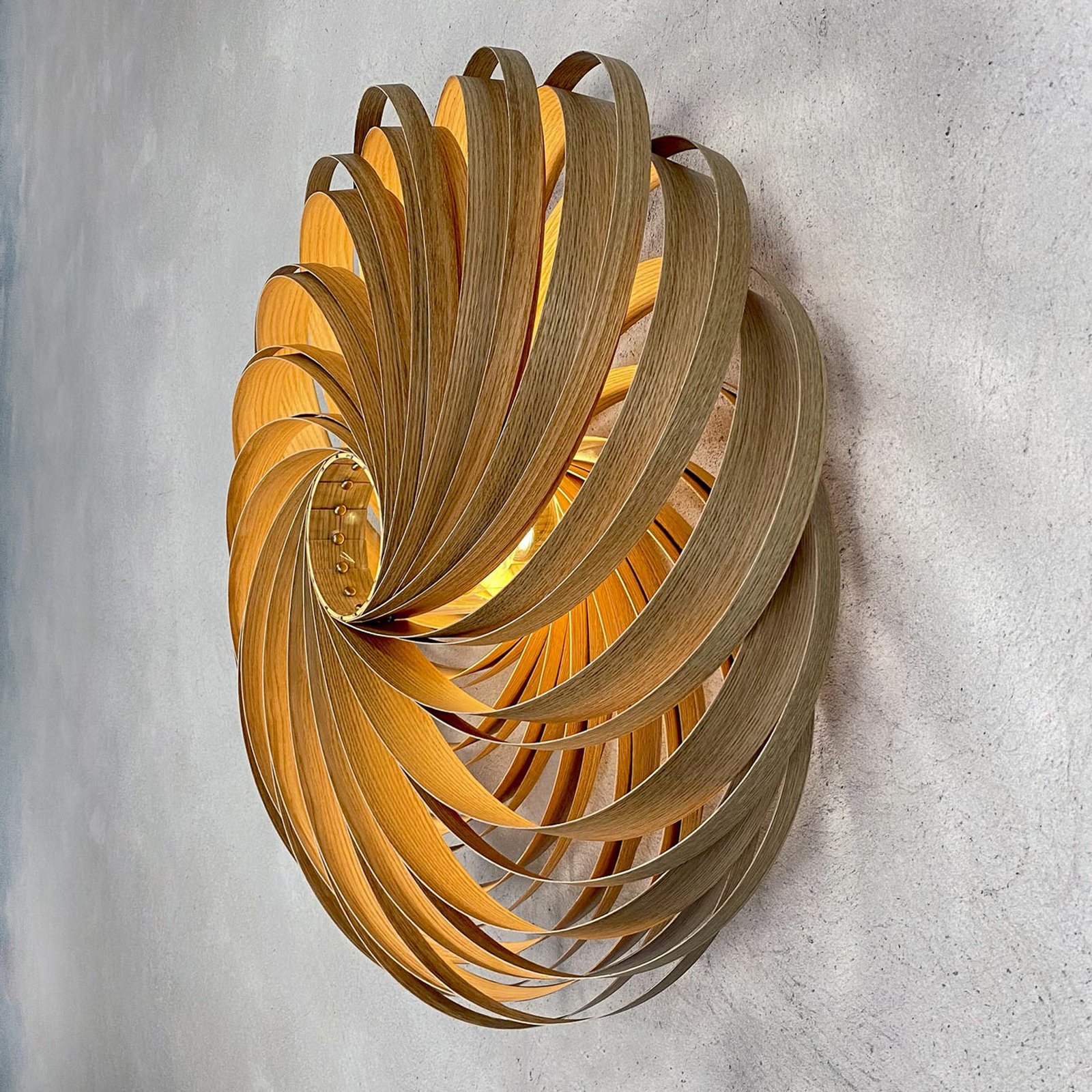 Gofurnit Veneria fali lámpa, tölgy, Ø 70 cm