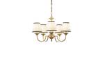 Lumiel 5 Plafoniere Cream/Antique Brass - Lindby