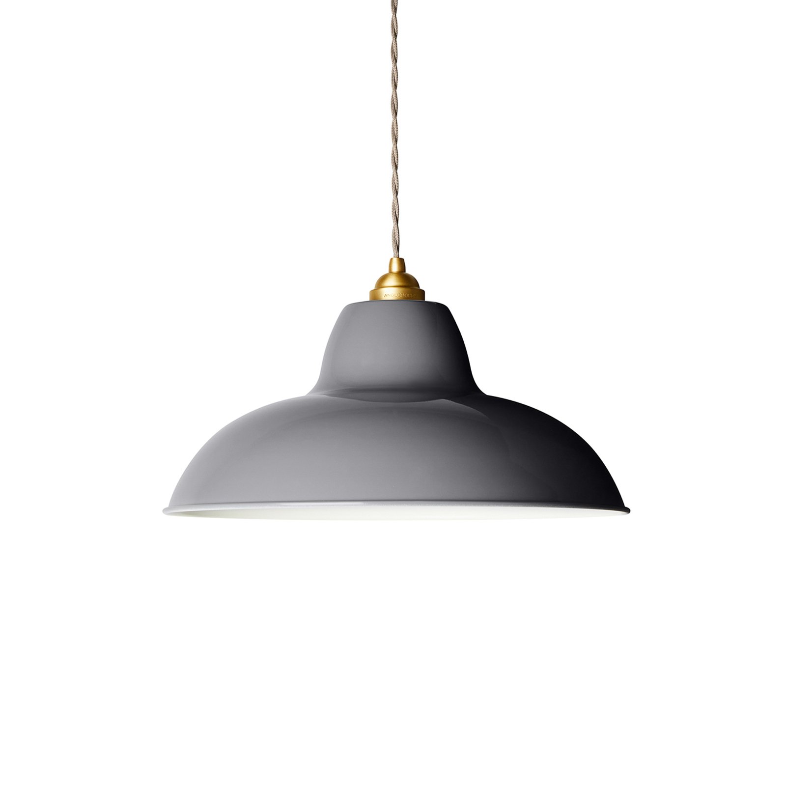 Original 1227 Midi Wide Brass Suspension Elephant Grey - Anglepoise