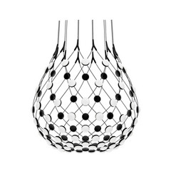 Mesh Pendelleuchte Ø80xH60 Phase 2m Black - Luceplan