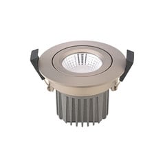 Foco empotrable LED Dime LED, Ø8,5 cm, 10 W, Dime LED, acero