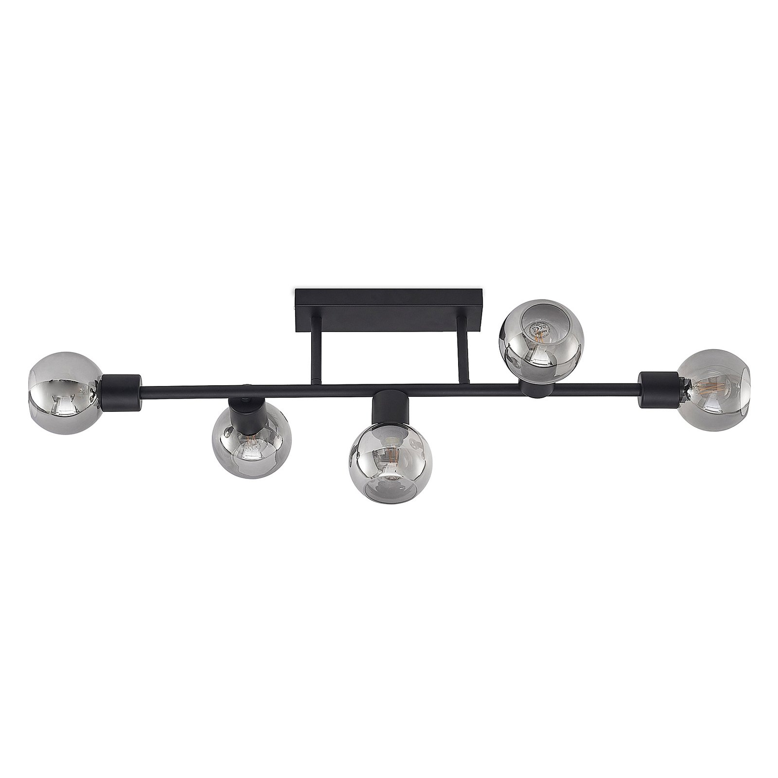 Biscala 5 Plafonnier Black/Smoke - Lindby