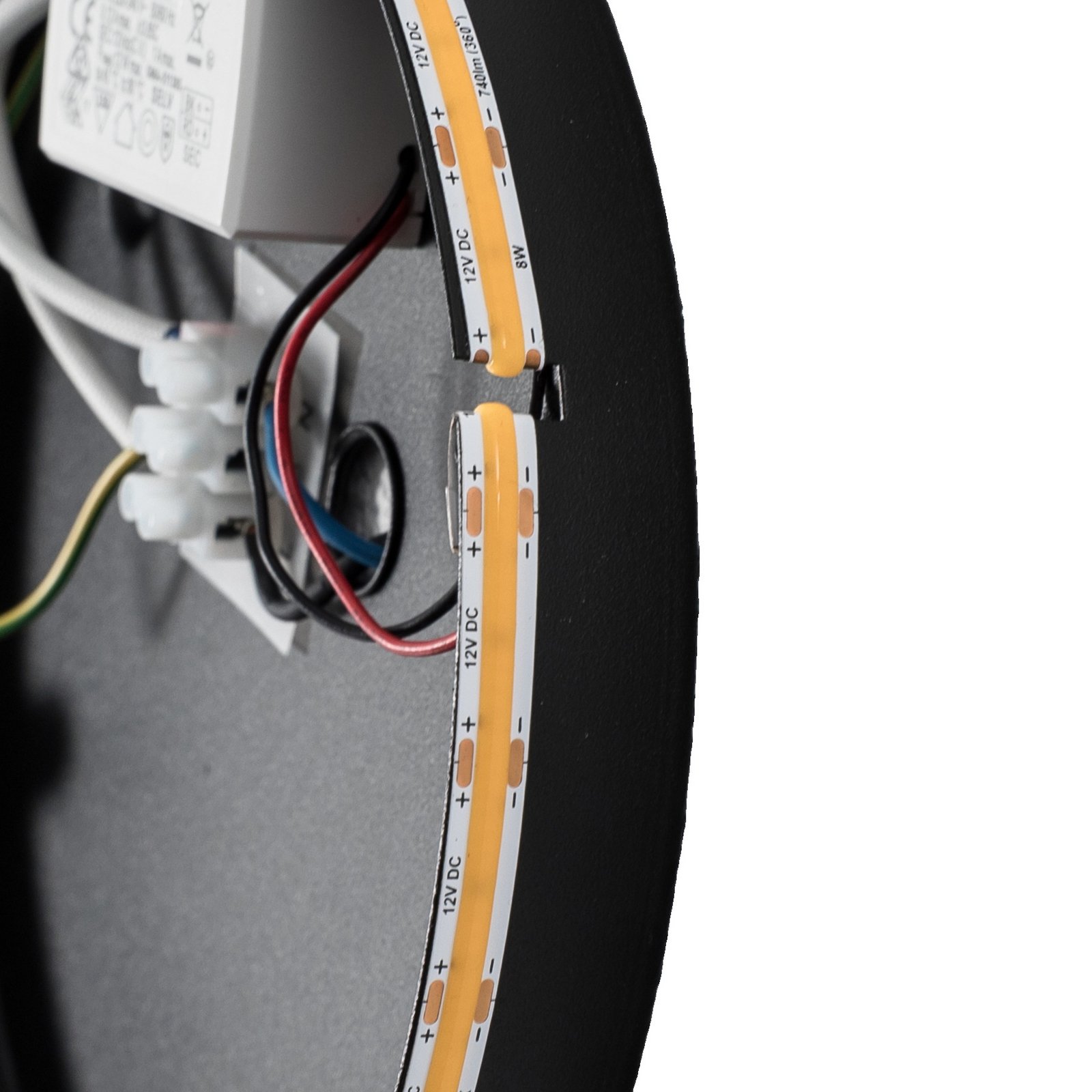 Candeeiro de parede LED Ring M, Ø 25 cm, contraplacado, dourado