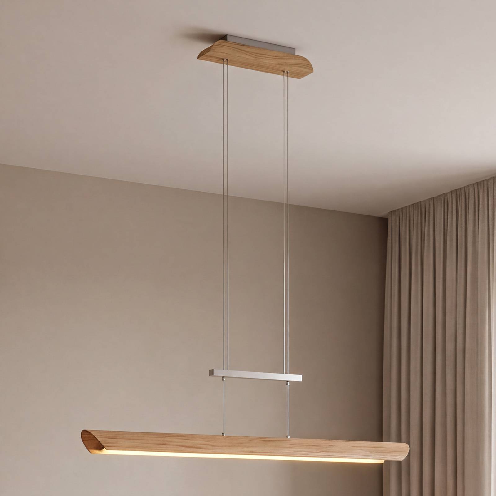 Elobra Colombia S Led Pendant Light, Natural Oak