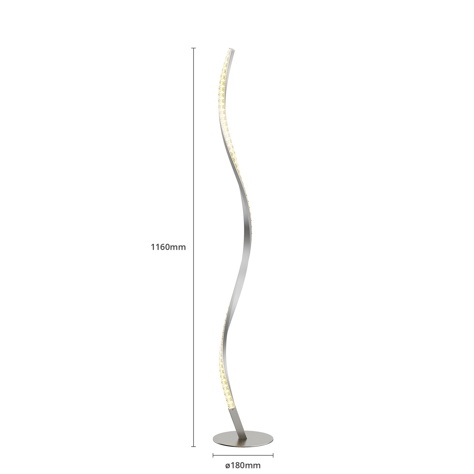 Criostal Golvlampa Alu - Lindby
