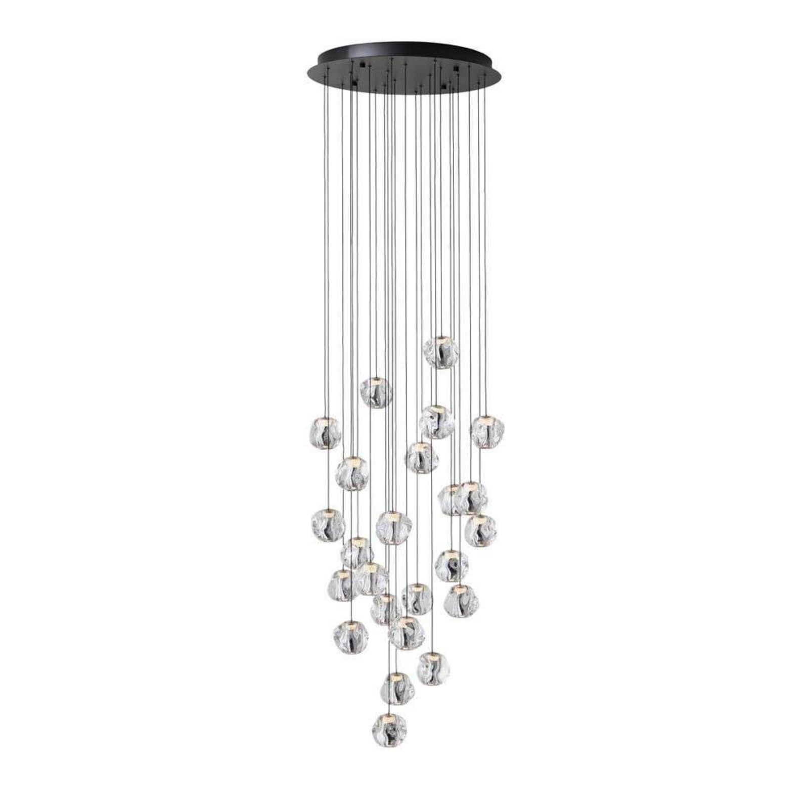 Ice Ball 24 Lámpara Colgante Matt Black/Chrome - Loom Design