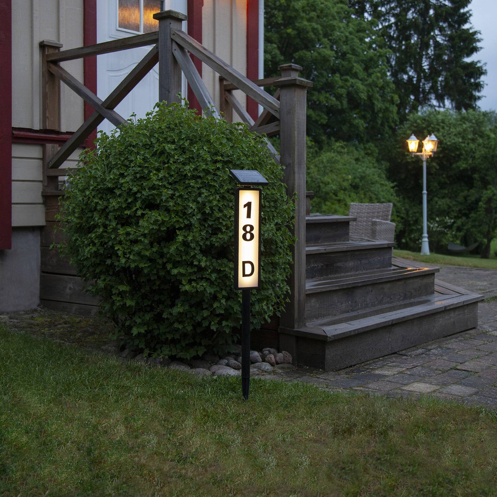 Levně LED solární osvětlení cesty Pathy s číslem domu