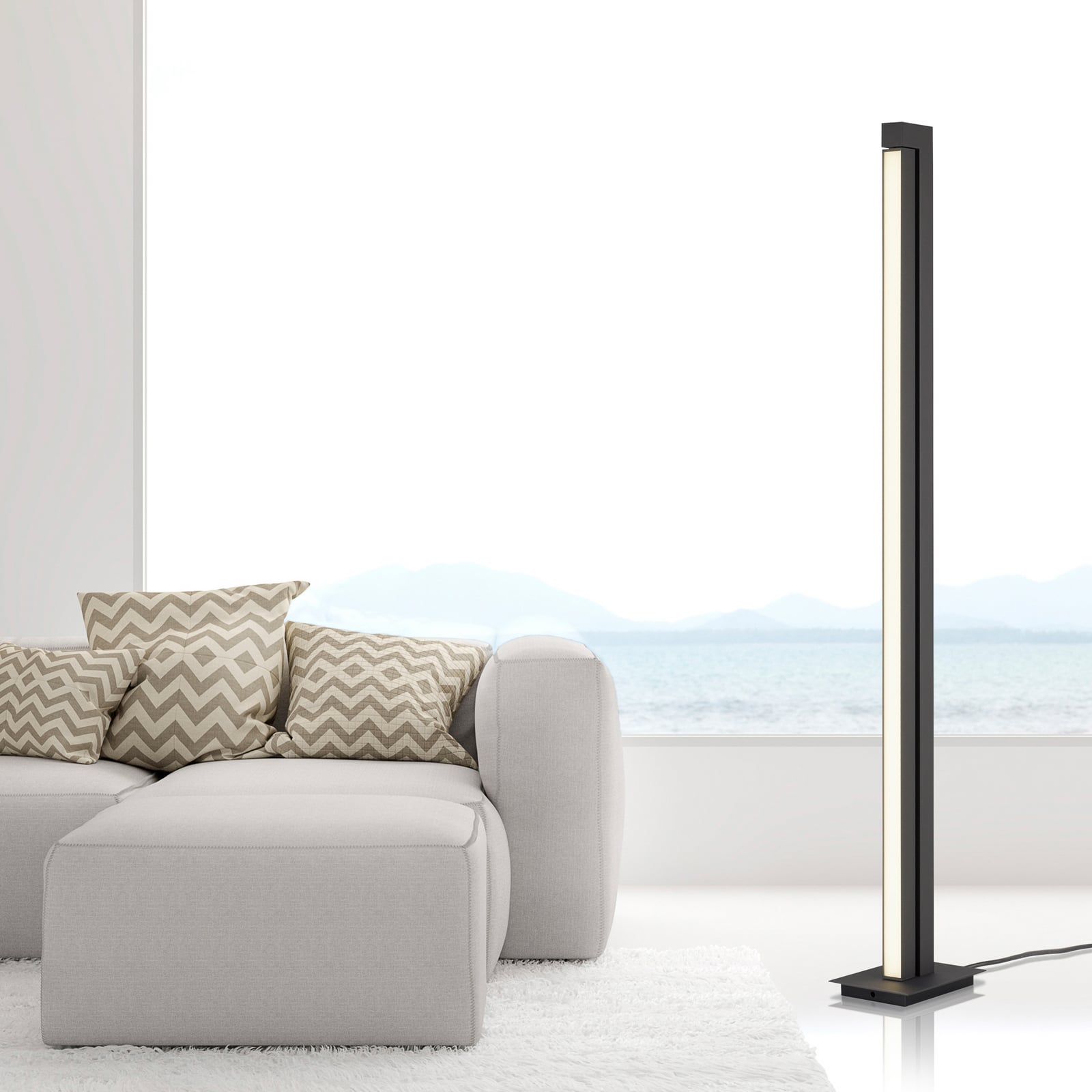 Lines Floor LED-Stehlampe, graphite, 140cm, CCT, dim. - PURE Lines Floor LED-Stehlampe, graphite, 140cm, CCT, dim. - PURE