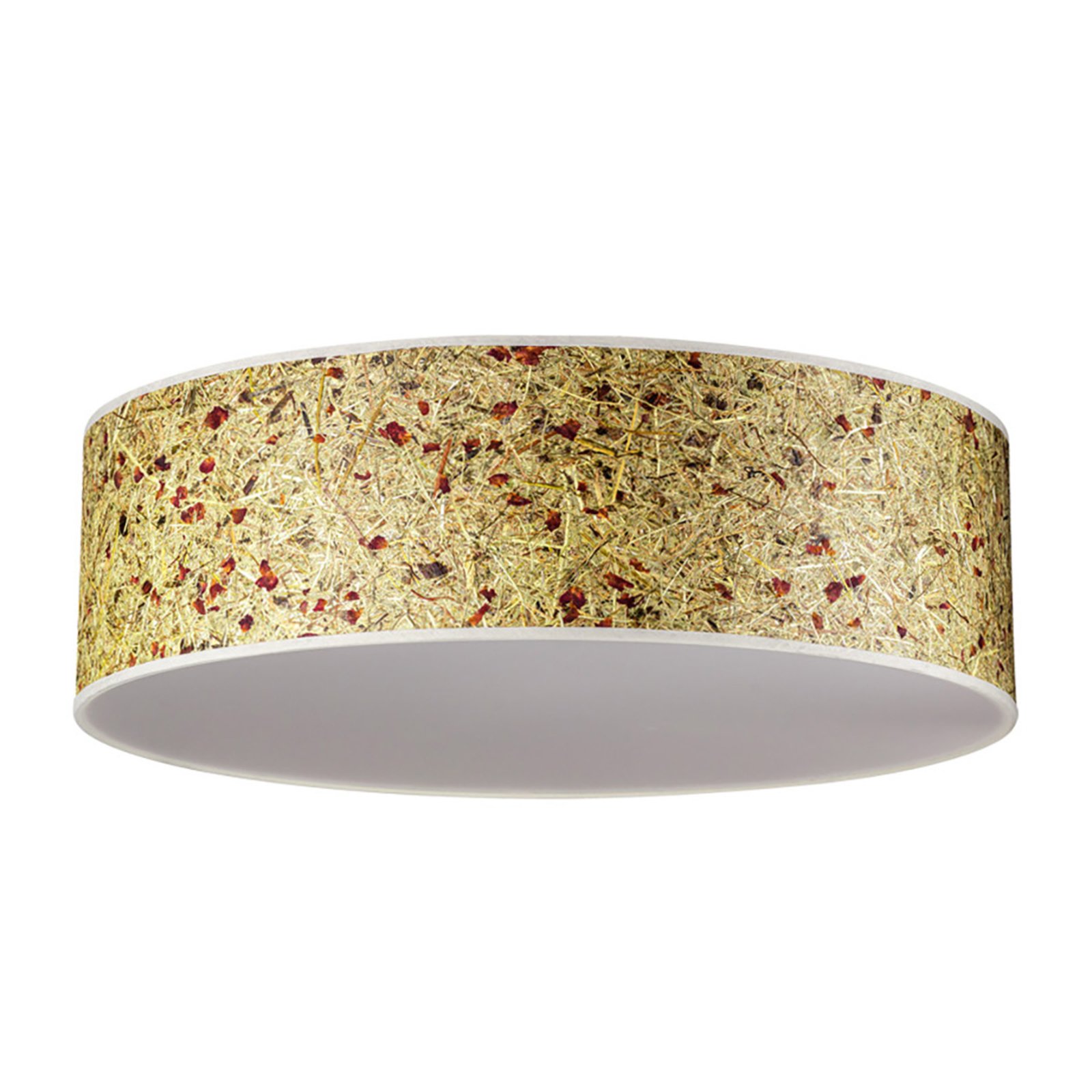 LeuchtNatur Discus ceiling light hay, flowers