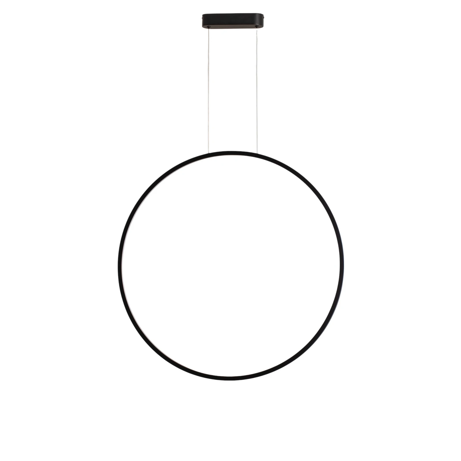 LED pakabinamas šviestuvas Saturno vertikalus, juodas, Ø 80 cm, metalas