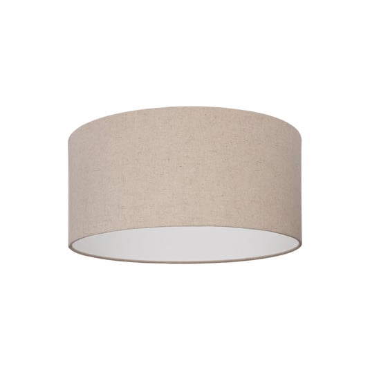 Deckenlampe Feniglia mit Leinenschirm natur