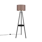 Colette floor lamp tripod, black/taupe