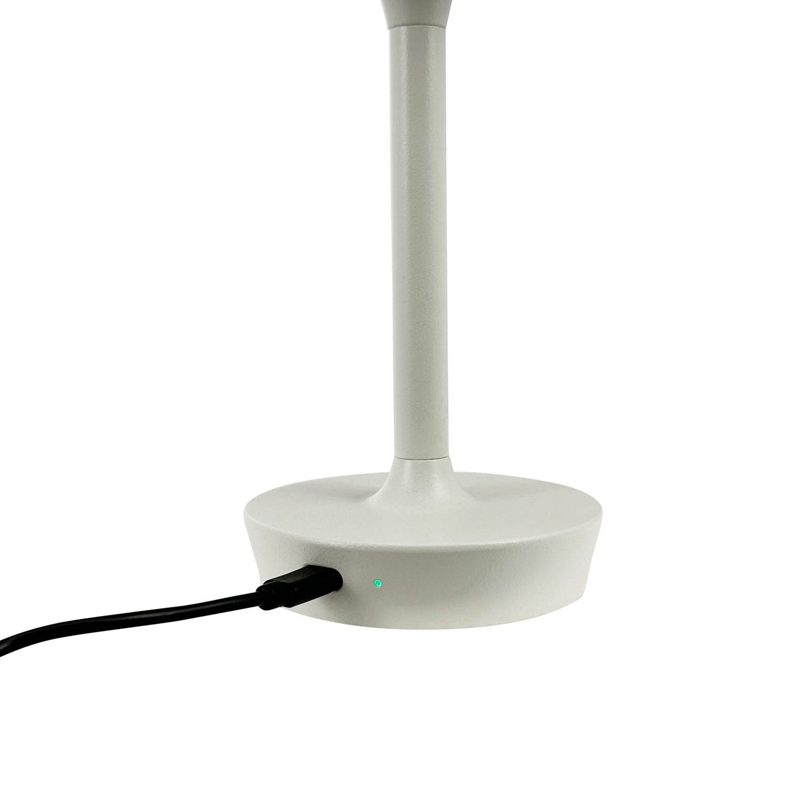 Dyberg Larsen LED table lamp Flow, cream, height 25 cm