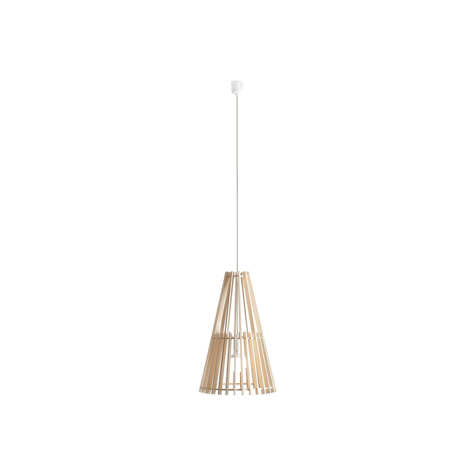 Envostar Lohr hanging light, wood, conical Ø 39 cm