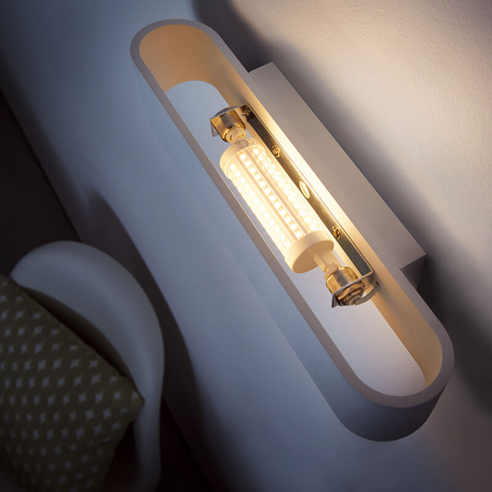 Moskee melk wit Becks OSRAM LED staaflamp R7s 15W 11,8cm 827 dimbaar | Lampen24.nl