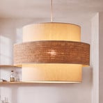 Hanglamp Space, ecru/beige, 1-lamp, textiel, E27