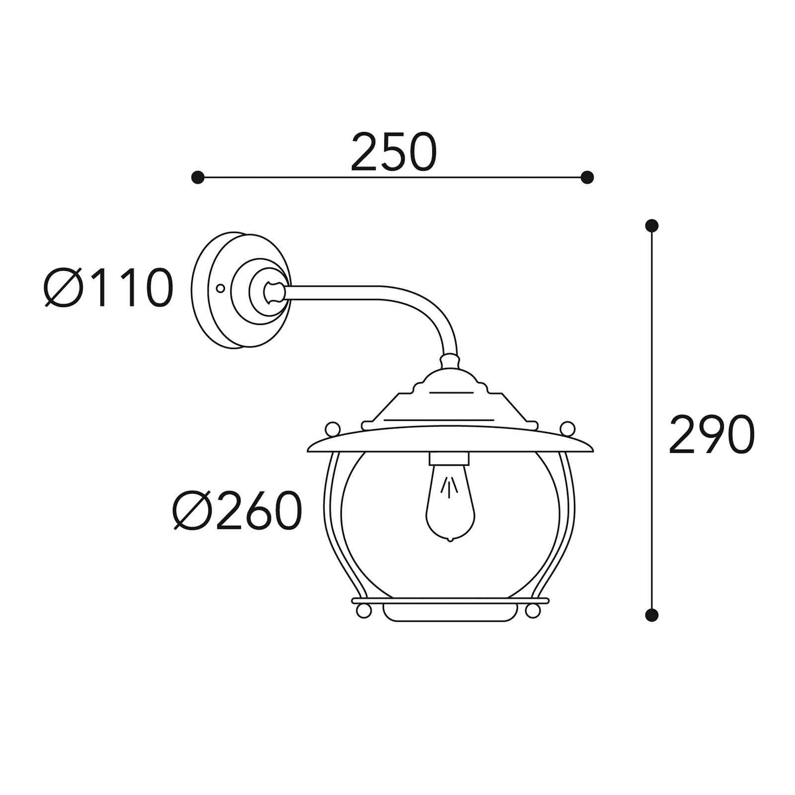 Moretti Luce Applique d’extérieur Betulle 2060 laiton ancien