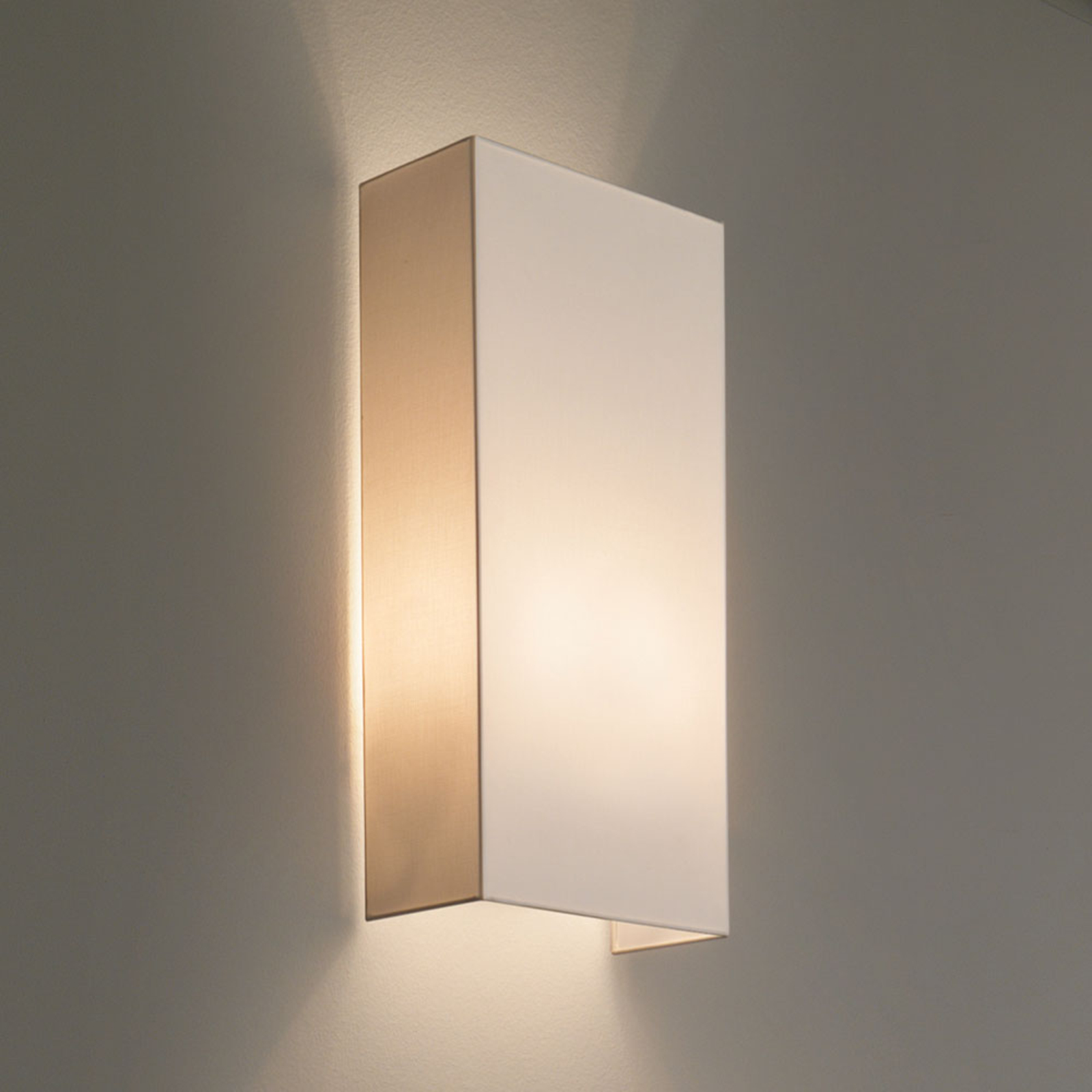 MODO LUCE Modo Luce Rettangolo wall lamp 25 cm ivory, for Living / Dining Room, metal, fabric, E27, 42 W, energy efficiency: A++, W: 25 cm, H: 40 cm