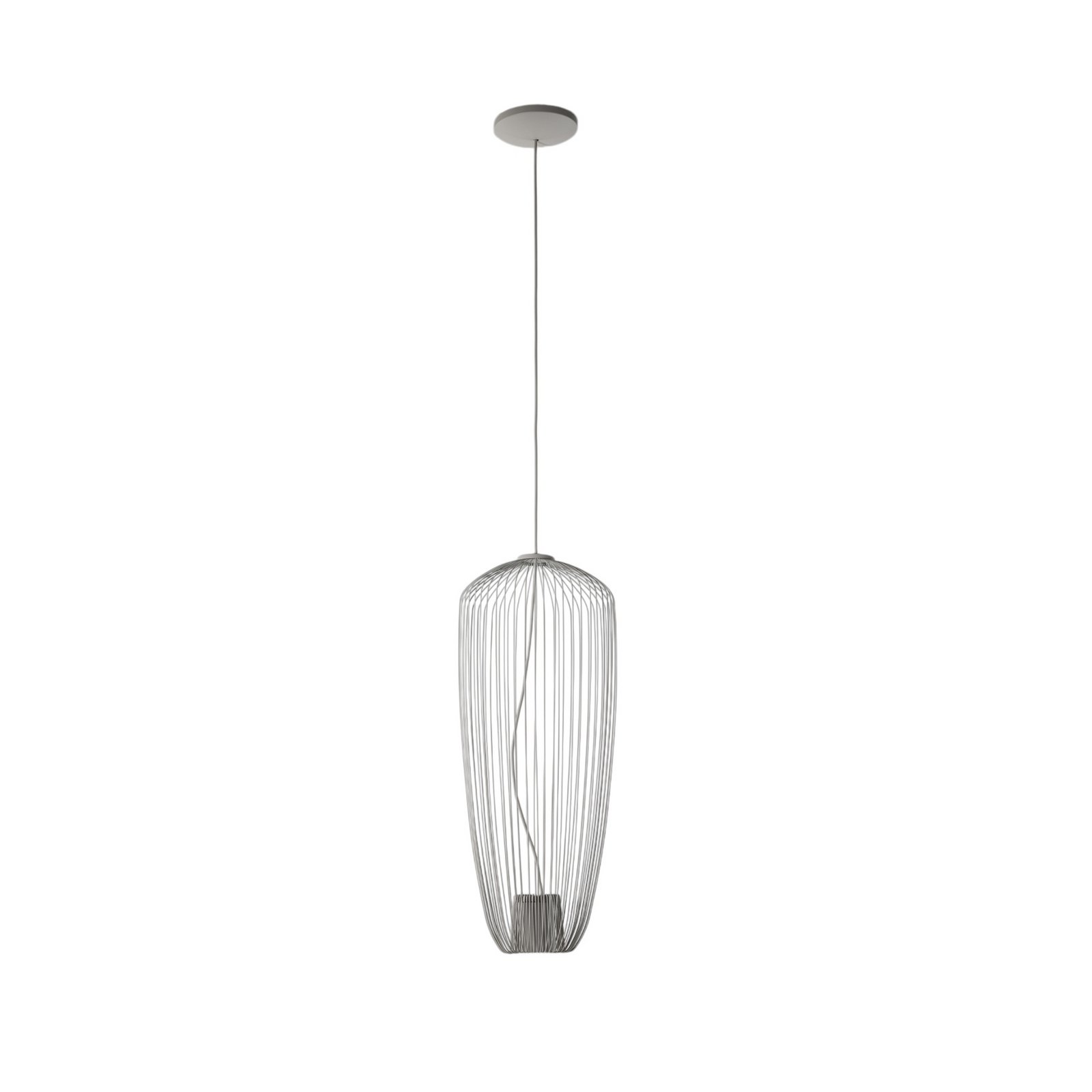 Suspension Pumpkin S, gris clair, Ø 27 cm, métal, GU10