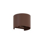 Nivar Round LED Outdoor Wall Lamp Rust Brown - Lindby