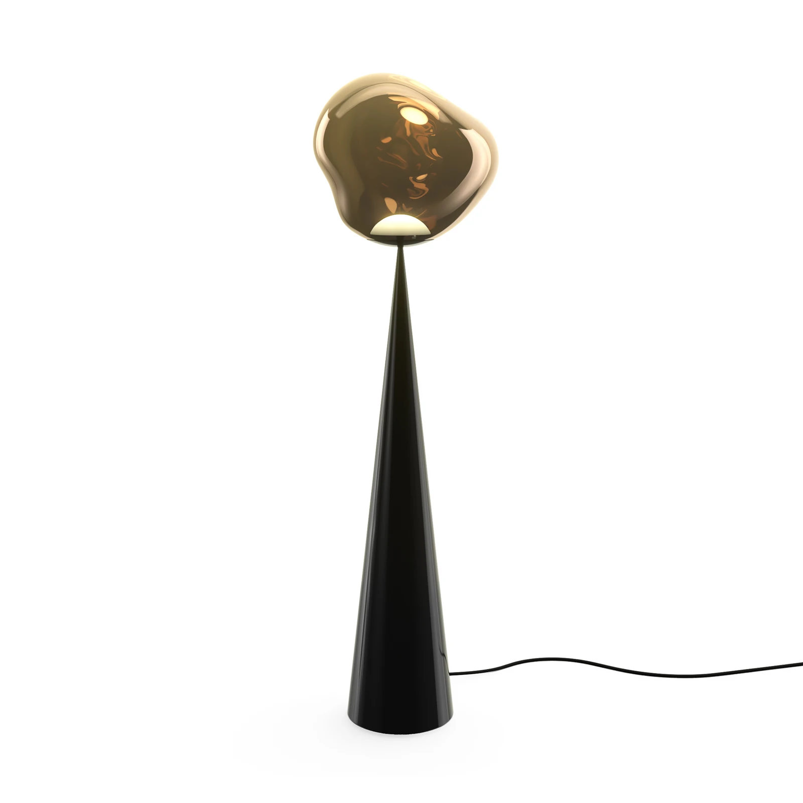 Tom Dixon LED podna lampa Melt Cone Flat, brončana, 175 cm