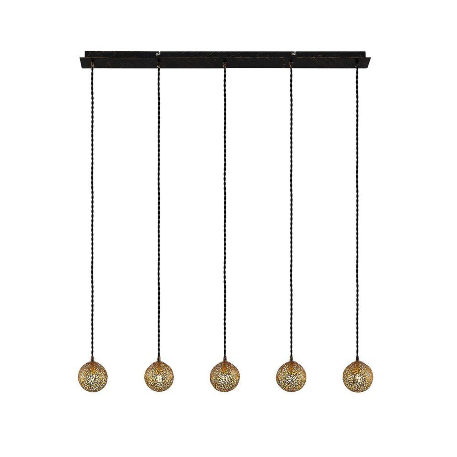 Zale 5 Lustră Pendul Gold/Black - Lucande