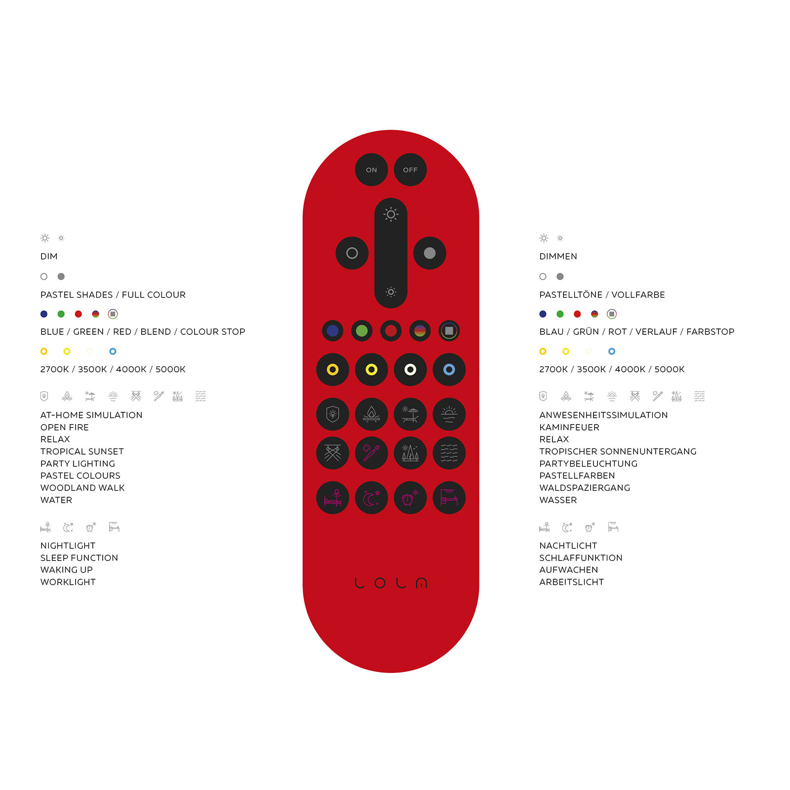 LED-Deckenleuchte LOLAsmart Stars, 36 x 36 cm