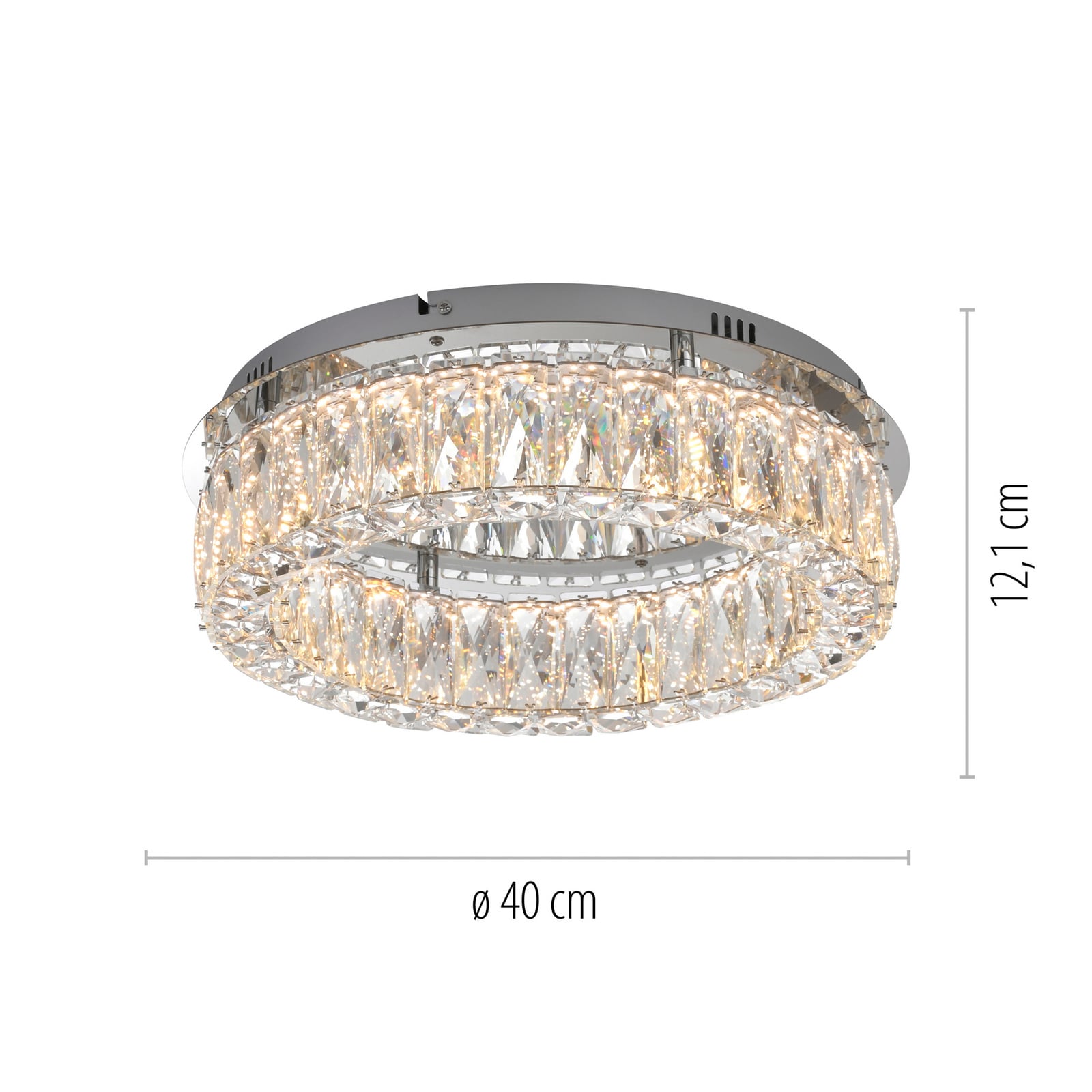 JUST LIGHT. Kulunka taklampe, jern, krystallglass JUST LIGHT. Kulunka taklampe, jern, krystallglass