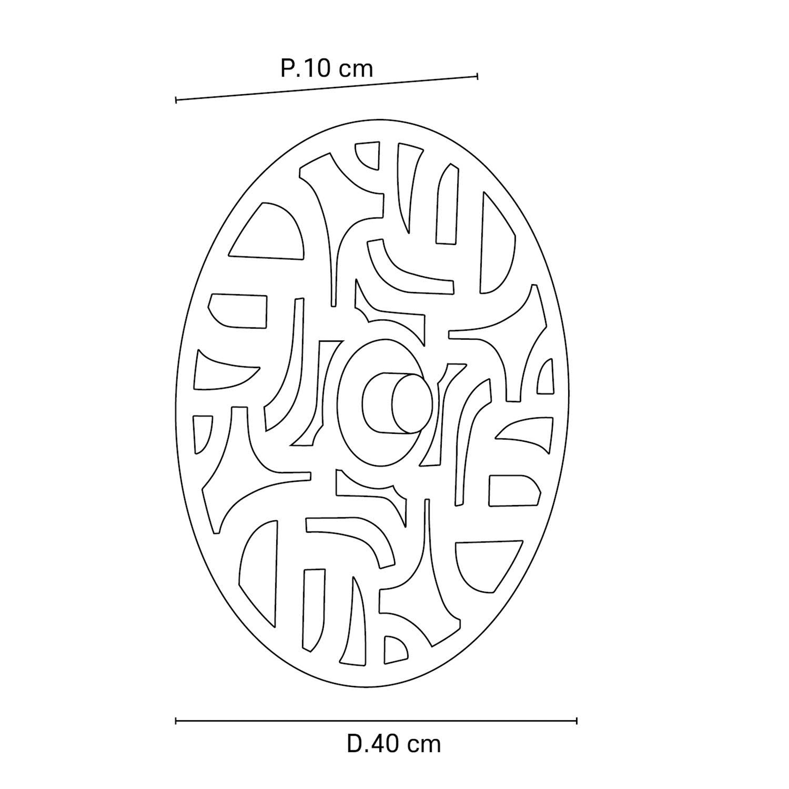MARKET SET Stenska svetilka Labyrinthe, Ø 40 cm, medeninasta