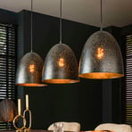 Pendelleuchte Kosmos, schwarz, Metall, 3-flammig, E27, 120cm