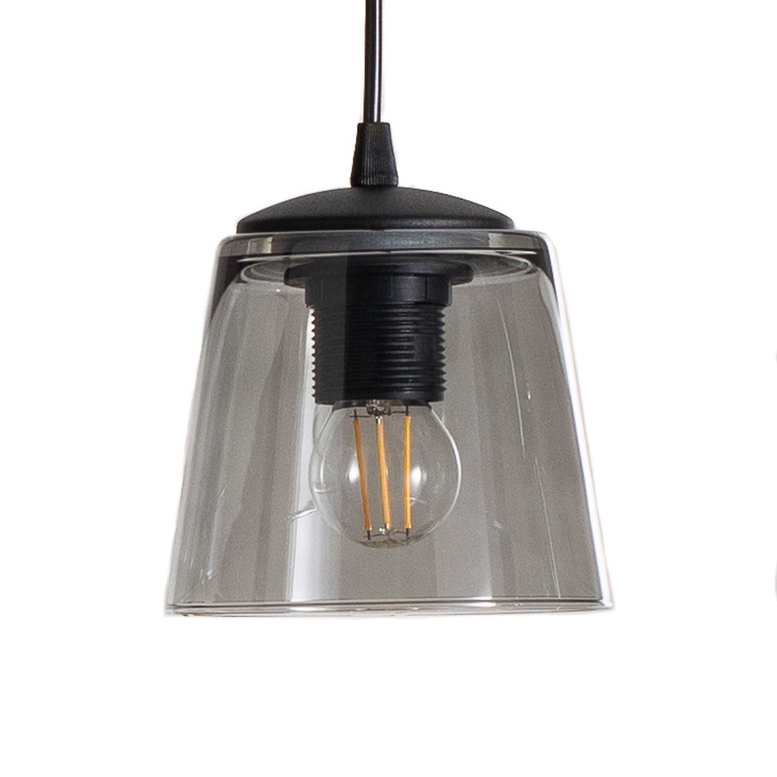 Lucea hanging light 3-bulb smoke