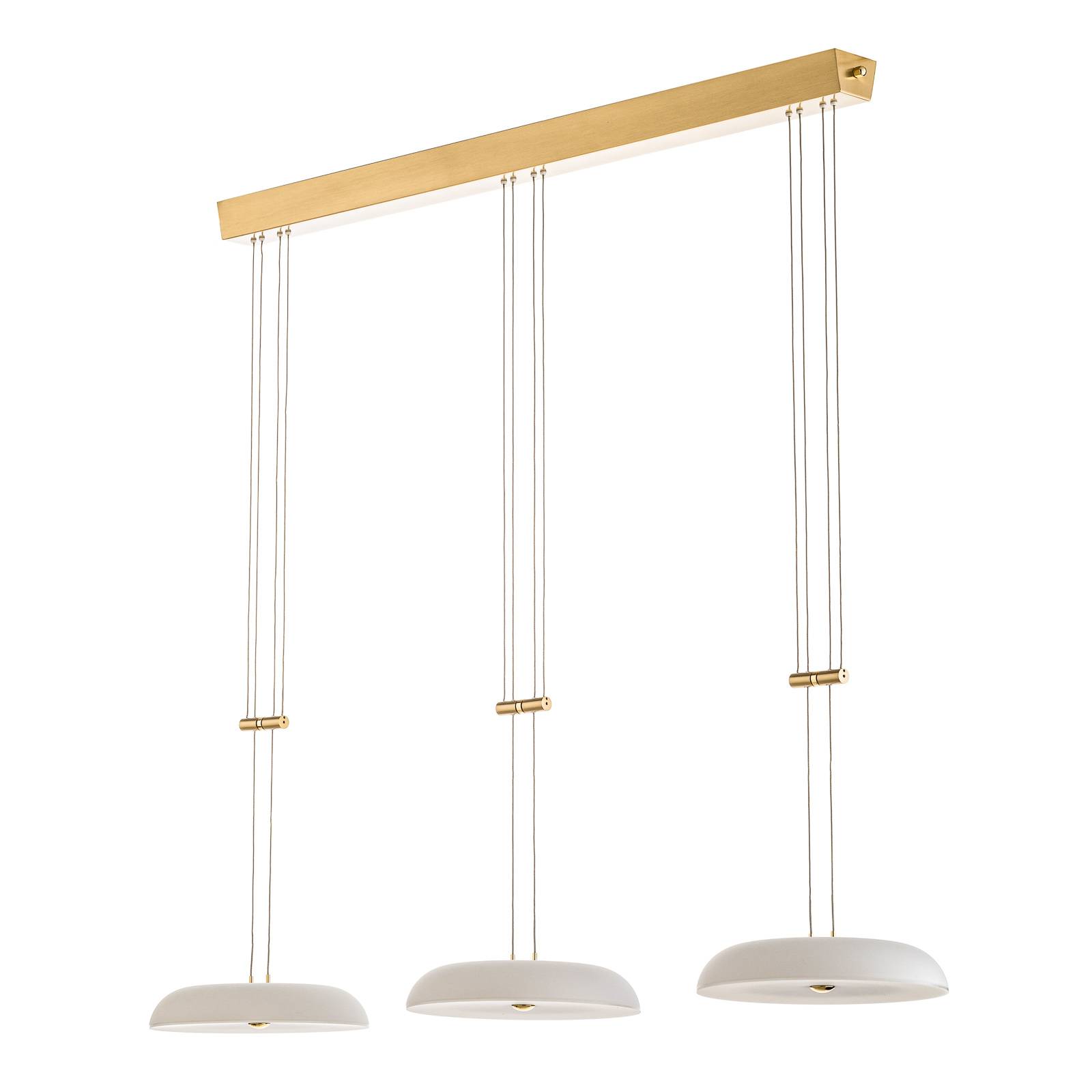 BANKAMP Vanity Pendelleuchte 3fl in Messing