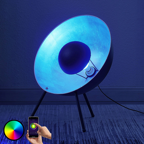 Lindby Smart LED-Tischlampe Muriel, 60 cm silber