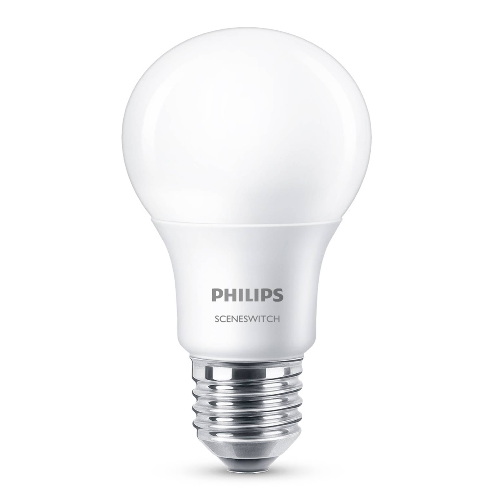 Philips SceneSwitch E27 8W LED-Lampe 2.700K matt