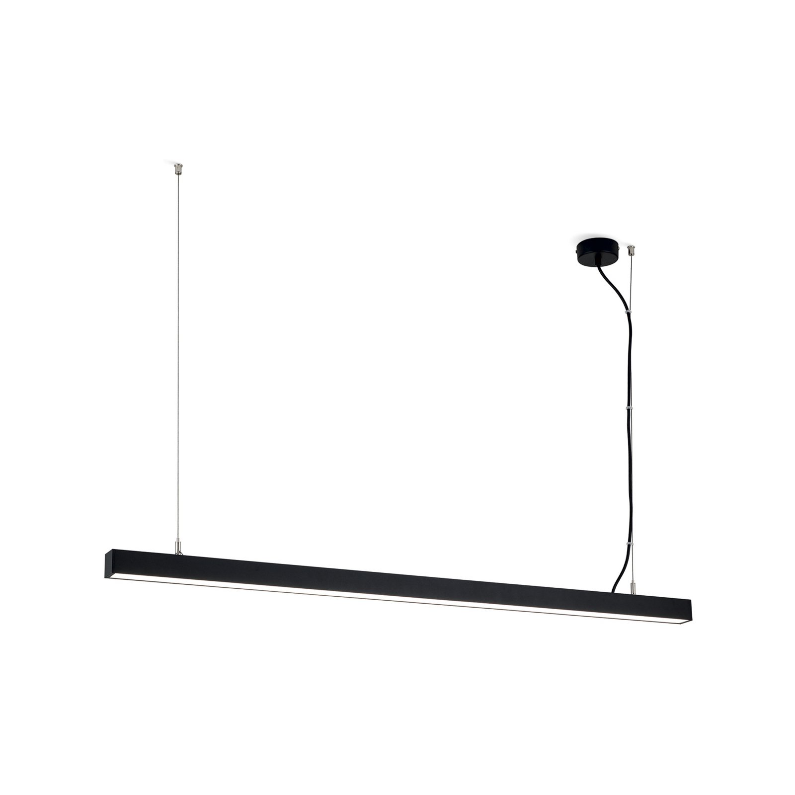 Lampa sufitowa LED Bounce, czarna, długość 113 cm, CCT, aluminium