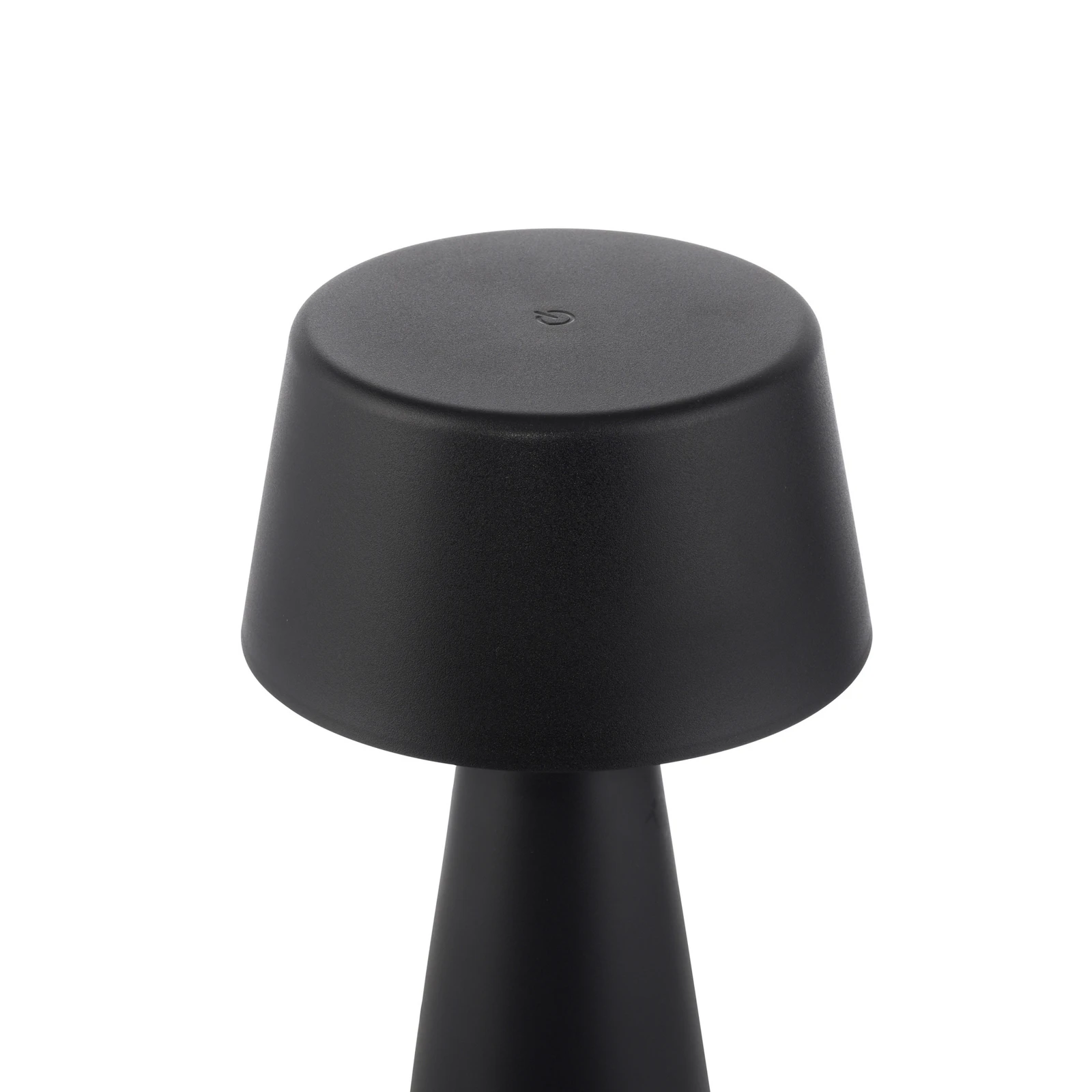 JUST LIGHT. Abera oppladbar bordlampe i svart plast IP54 LED