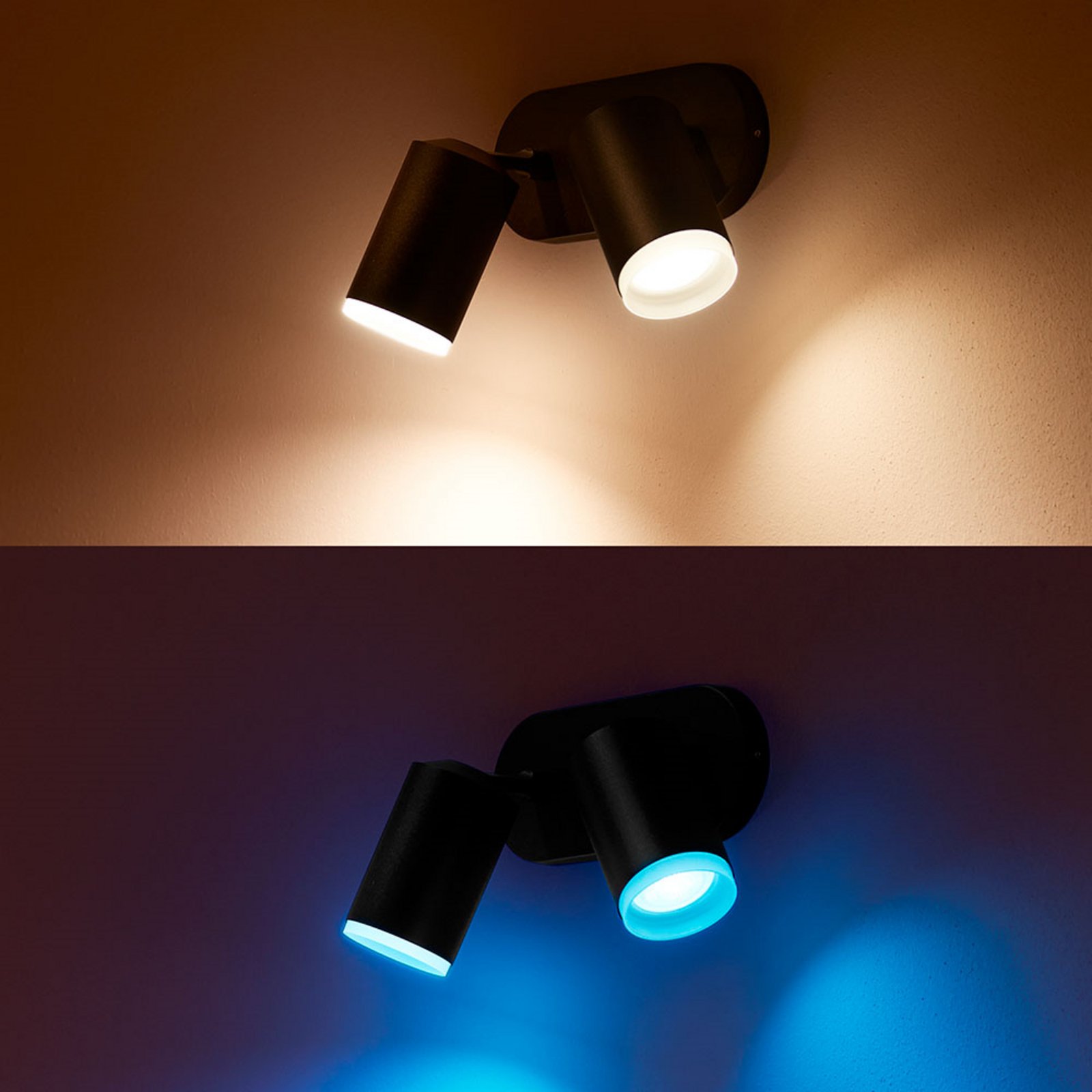 Fugato Spot 2 Plafonieră Bluetooth White/Color Amb. Black - Philips Hue