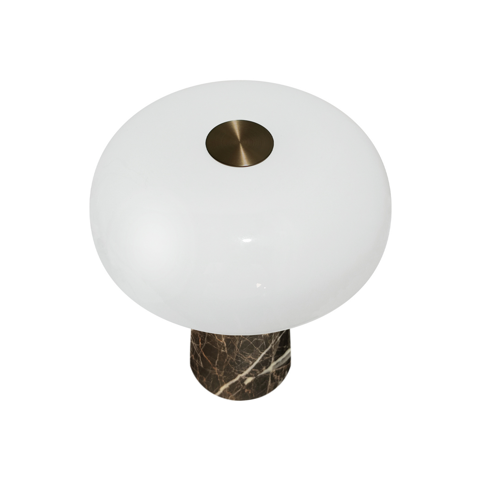 Lampa stołowa LED na akumulator Glossy mini, brązowy marmur, ściemniana Lampa stołowa LED na akumulator Glossy mini, brązowy marmur, ściemniana
