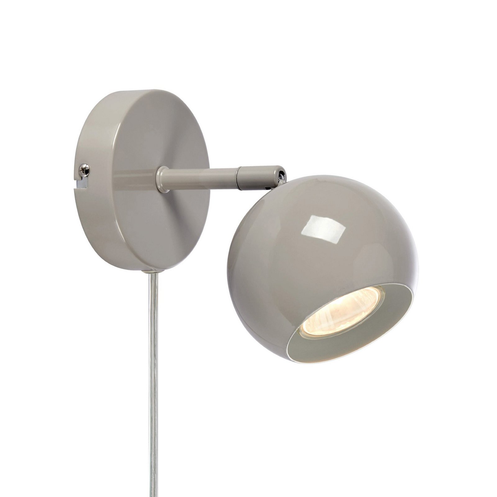 Nástěnné světlo Pop, greige, šířka 10 cm, kov