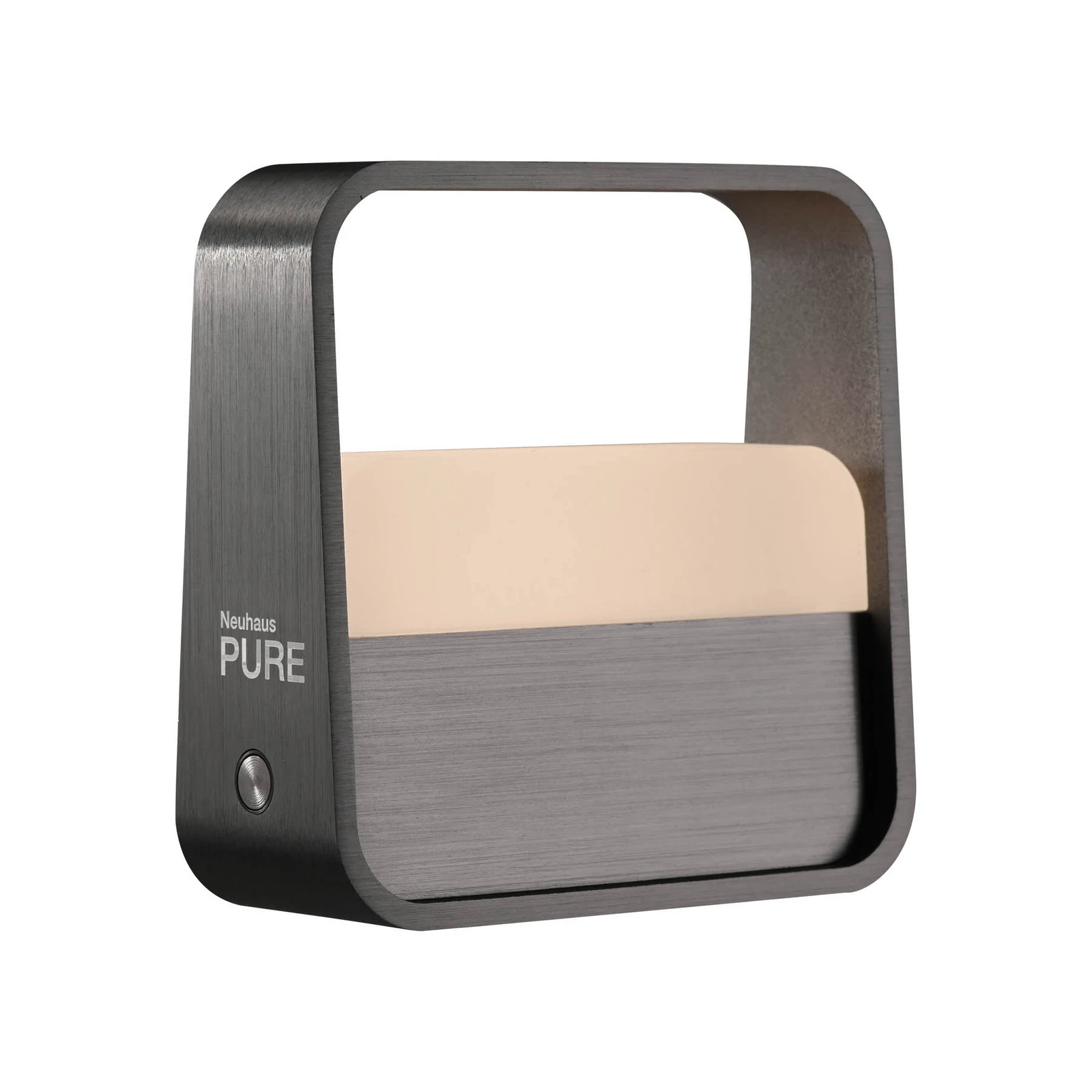 lampe à poser LED rechargeable PURE Go, grise, aluminium