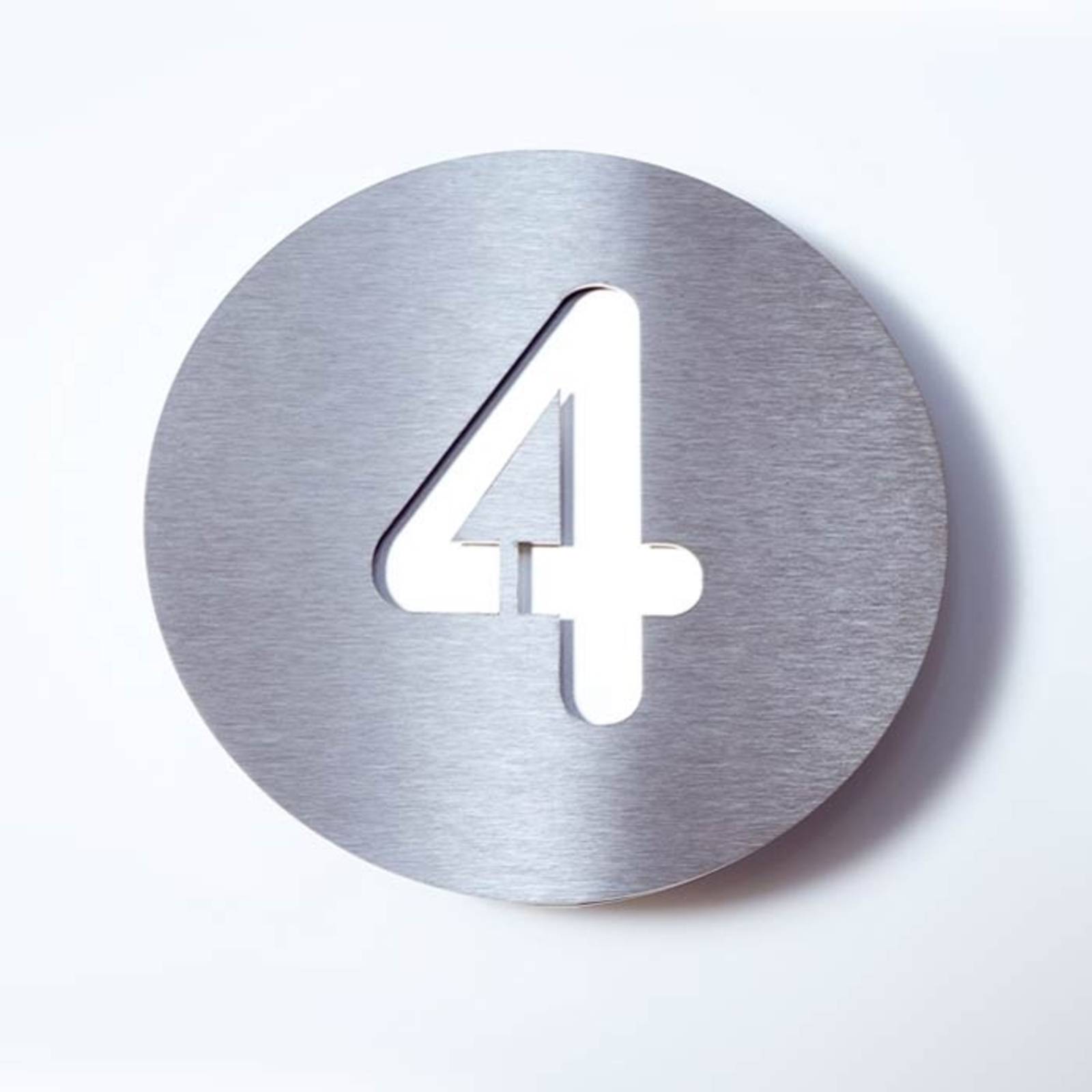 Stainless steel house number Round - 4