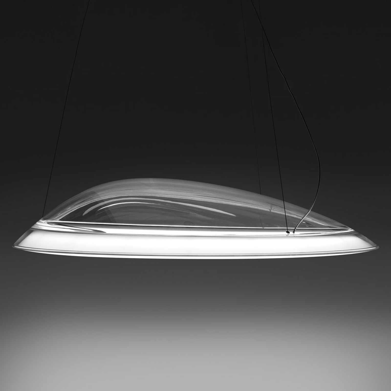 Artemide Ameluna designer LED hanging light, for Living / Dining Room, methacrylate, technical polymer, 41 W, energy efficiency: A+