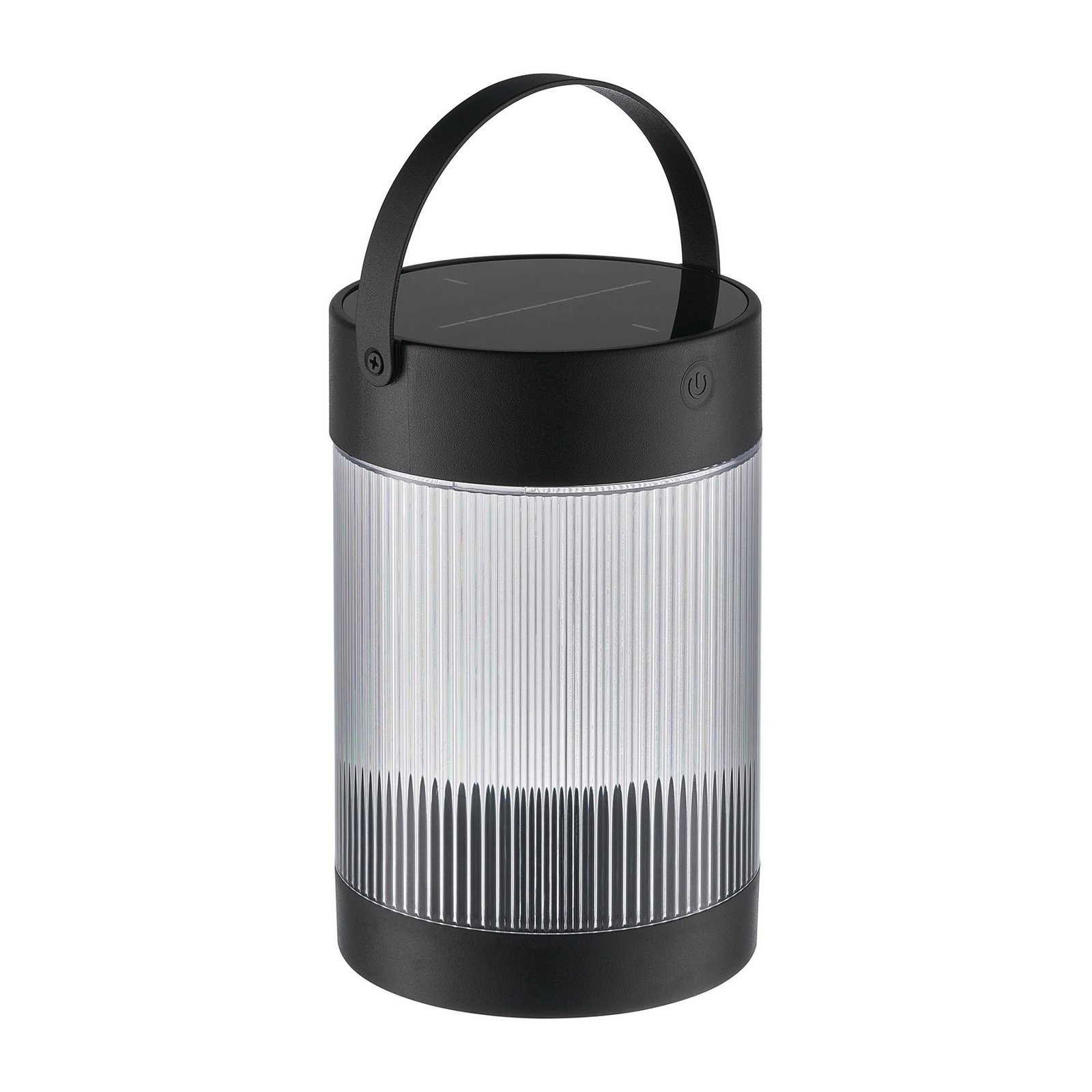 Coupar solar table lamp, black, plastic, IP44