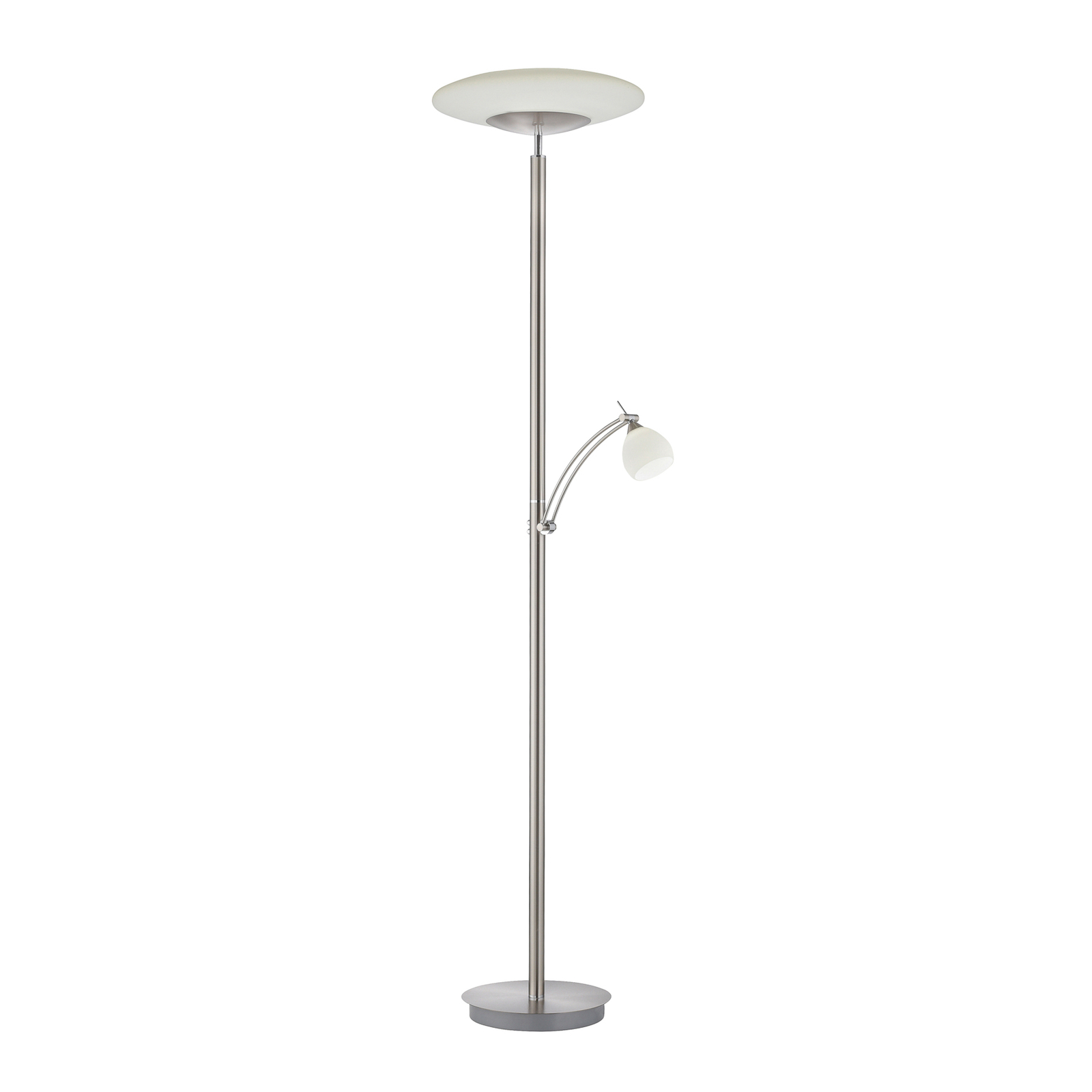 Troy LED floor lamp with a reading arm, dimmable