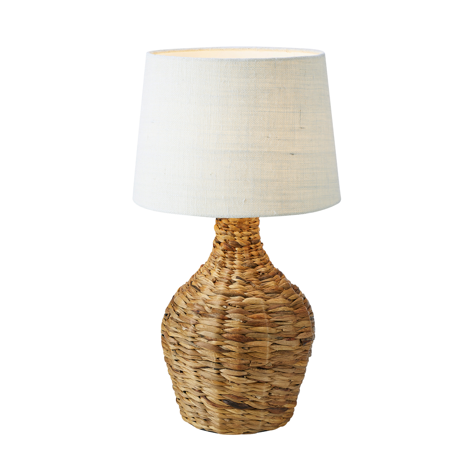 Lampe de table Paglia, naturel/blanc, rotin/jute, hauteur 58 cm