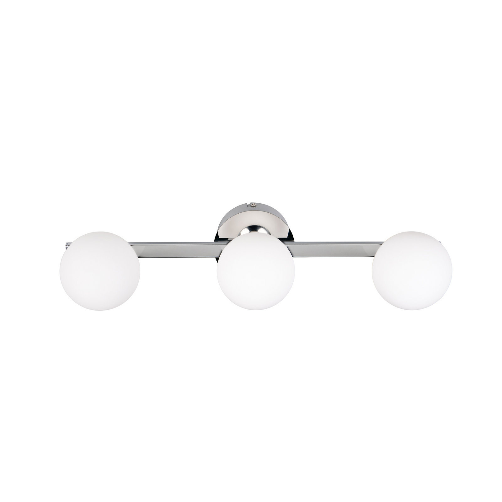 Sienas lampa „Alfio“, platums 50 cm, hromēts metāls/stikls, IP44, 3 spuldzes Sienas lampa „Alfio“, platums 50 cm, hromēts metāls/stikls, IP44, 3 spuldzes