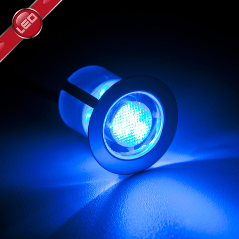 Inbouwlampen Cosa LED, 3 cm, 10 set, blauw