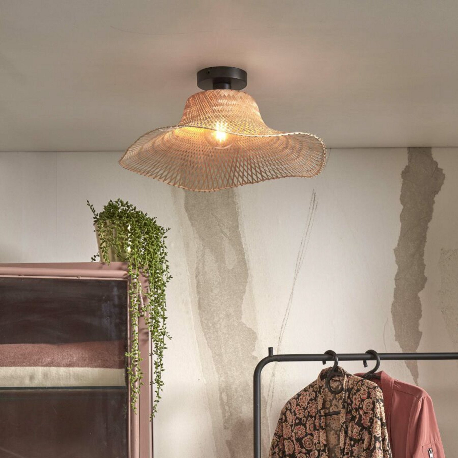Plafonieră GOOD & MOJO Ibiza Ibiza Ø 50cm natural - Camera de zi / sufragerie - Bamboo